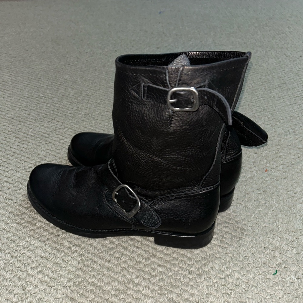 FRYE AND CO. Black Combat & Moto Boots